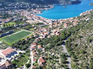 Aerial view of the property and larger area