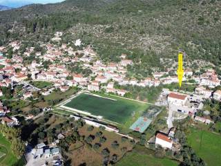 Aerial view of the area with location of the property