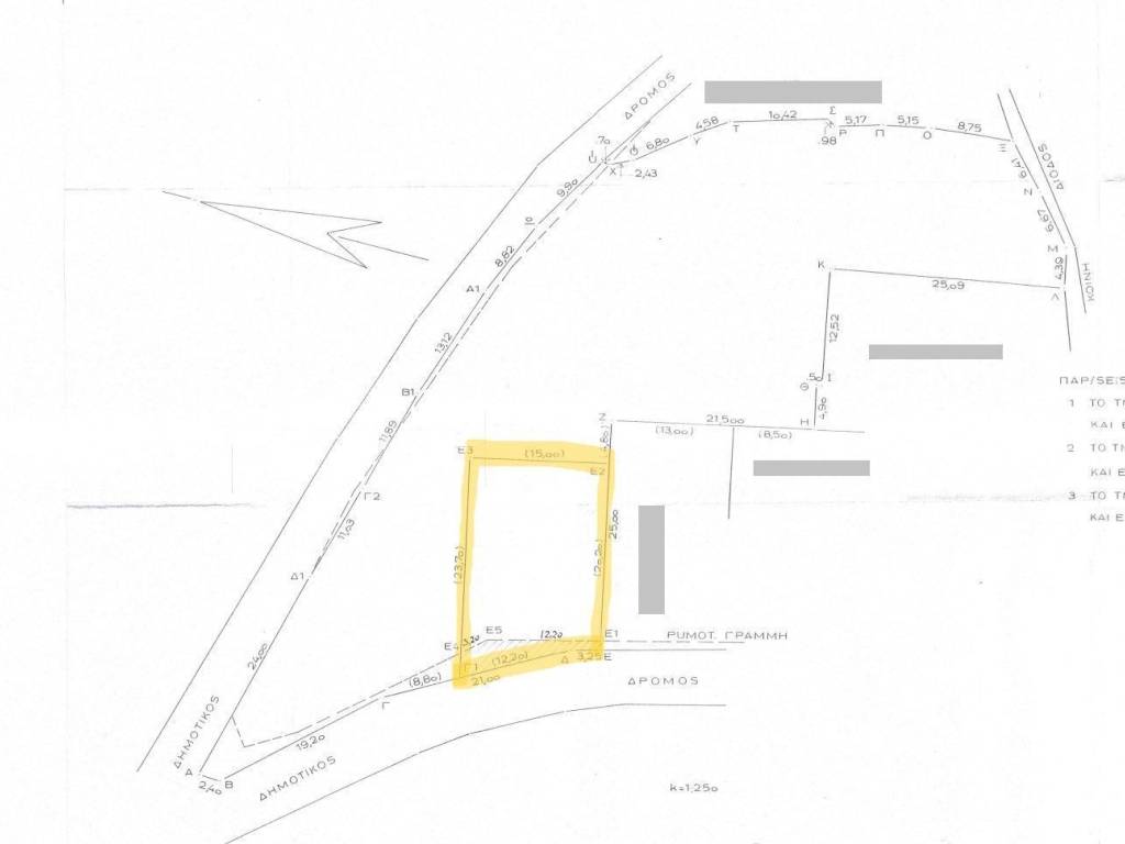 Survey diagram of the land