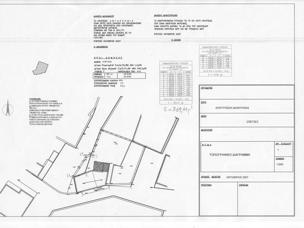 Topographical map of the plot