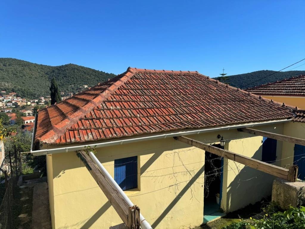 Aerial view of the house