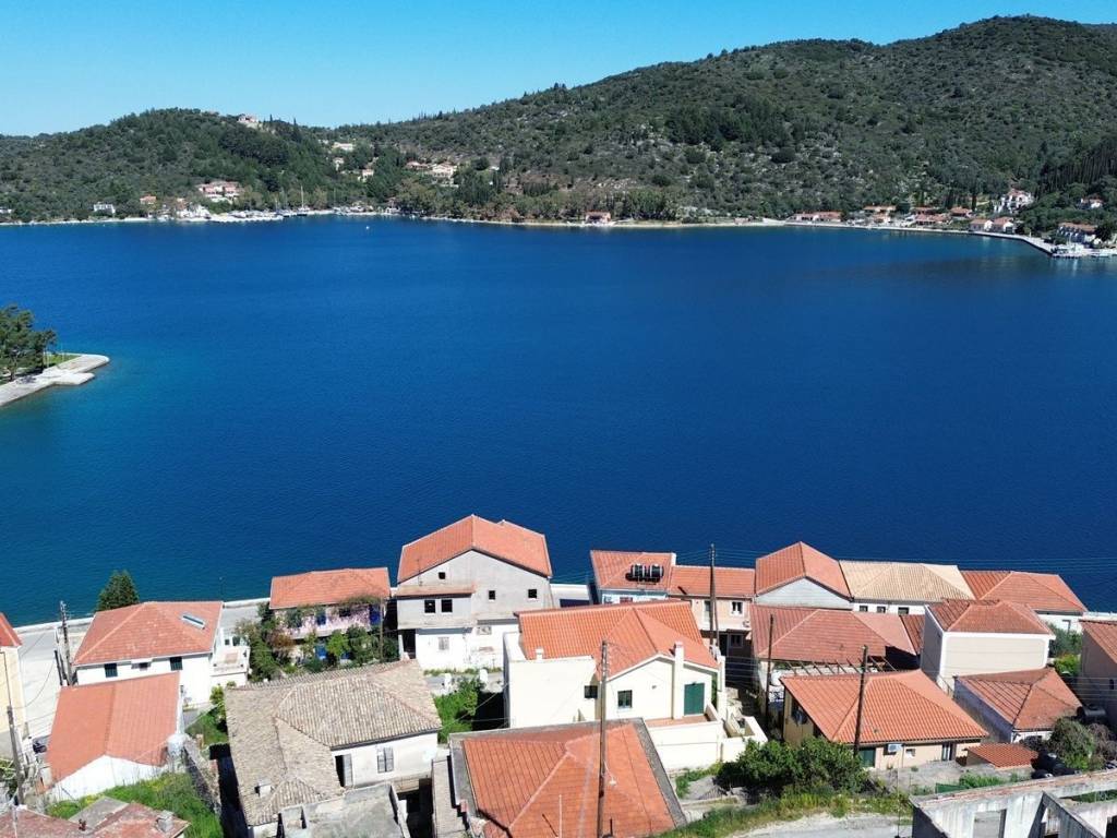 Aerial view of Vathi bay