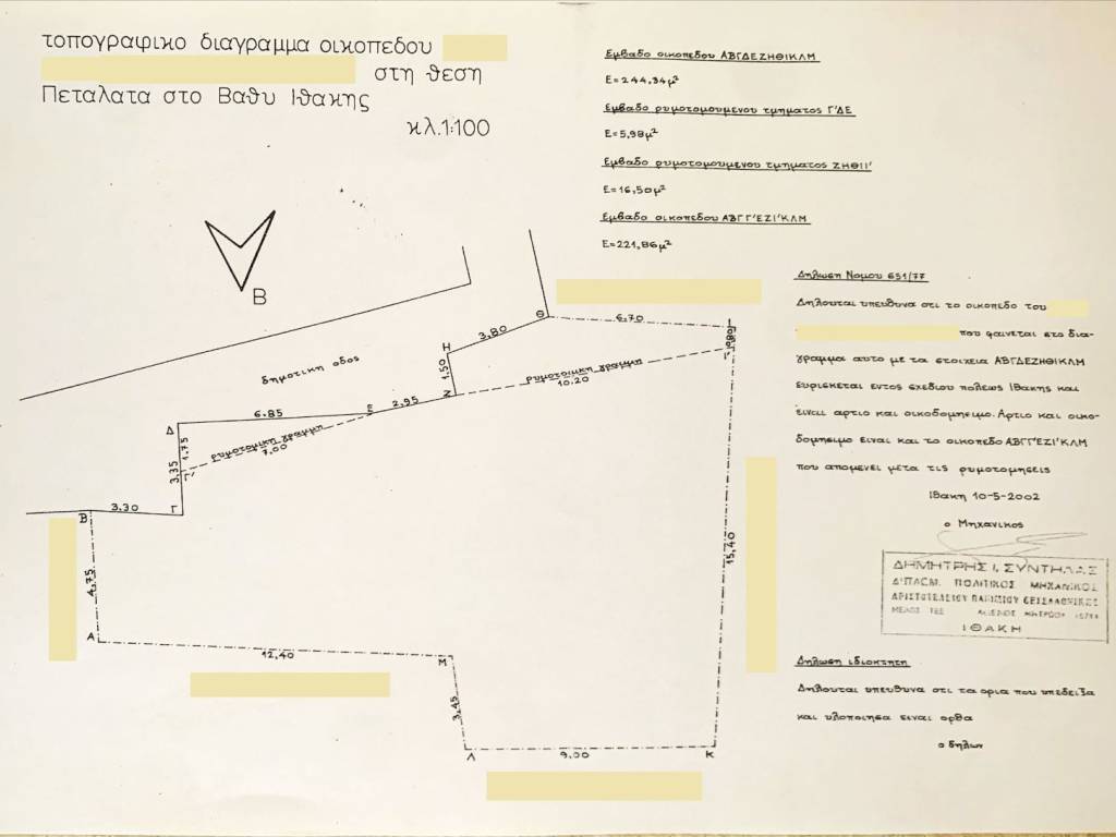 Survey diagram of the property