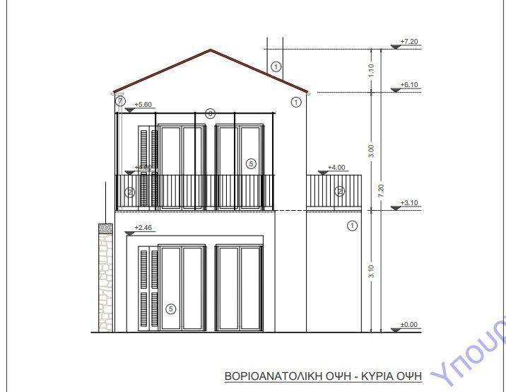 Cross section of 2 storey house under existing license