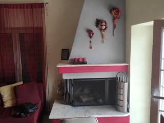 Σαλόνι - τζάκι ισογείου-μπαλκονόπορτες