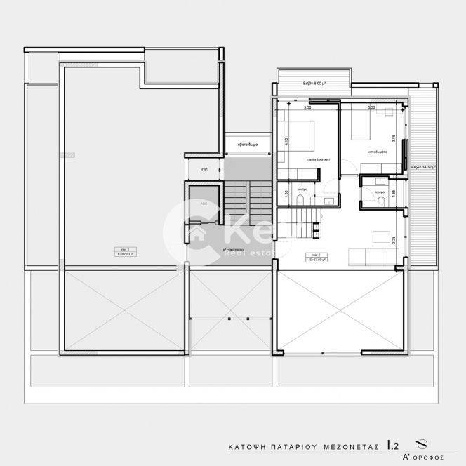 Κάτοψη 1ου ορόφου 168τμ