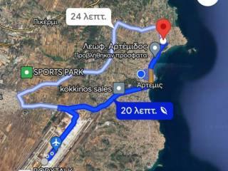 Monokatoikia sten Artemida 20 lepta apo to aerodromio.