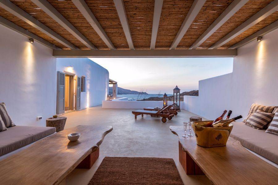 Overlooking the unique pebbly beach , which is a protected a