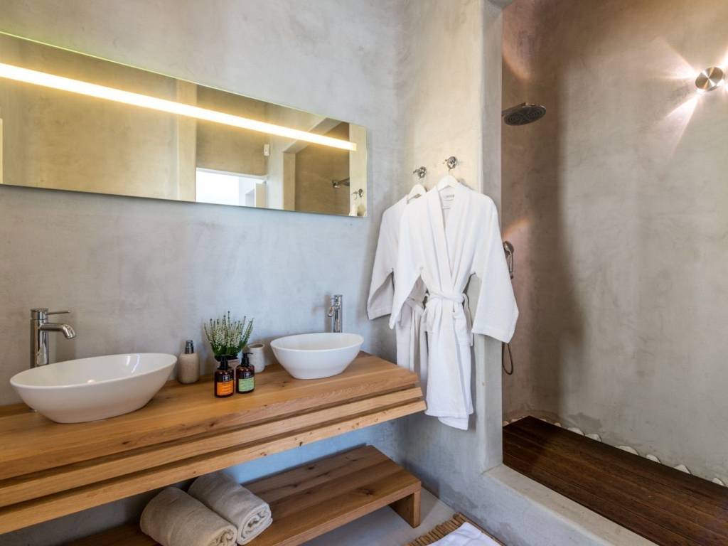 Overlooking the unique pebbly beach of Houlakia