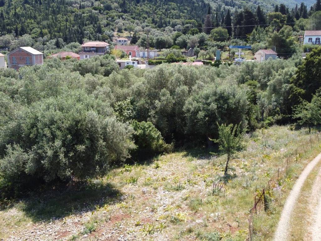 Aerial view of land for sale and neighboring area in Frikes