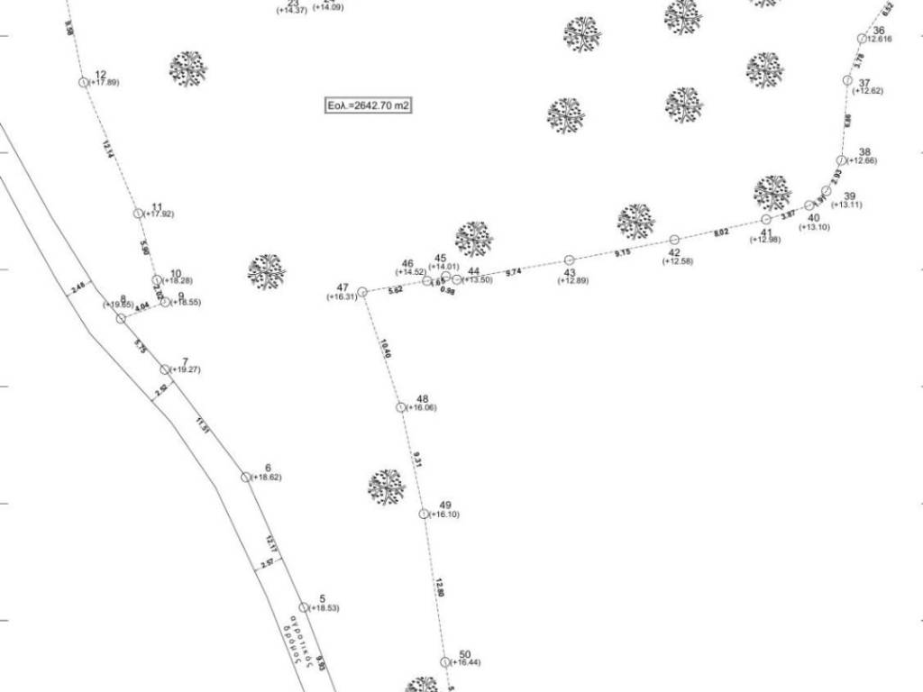 Survey diagram of the land for sale in Frikes Ithaca