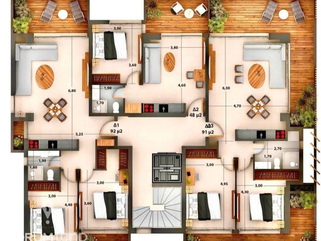 Forumland Real Estate, Κάτοψη 2ου ορόφου Κτίριο Α