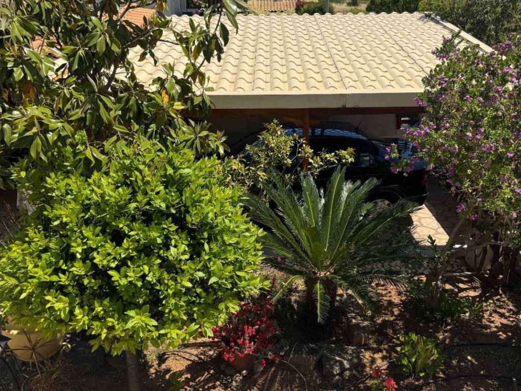 μεγαλος κηπος και θεση σκεπαστου παρκιν με ηλεκτρικη πορτα