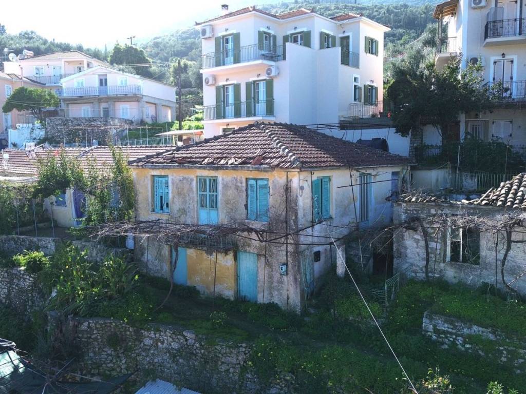 Aerial view of the front of the house for sale