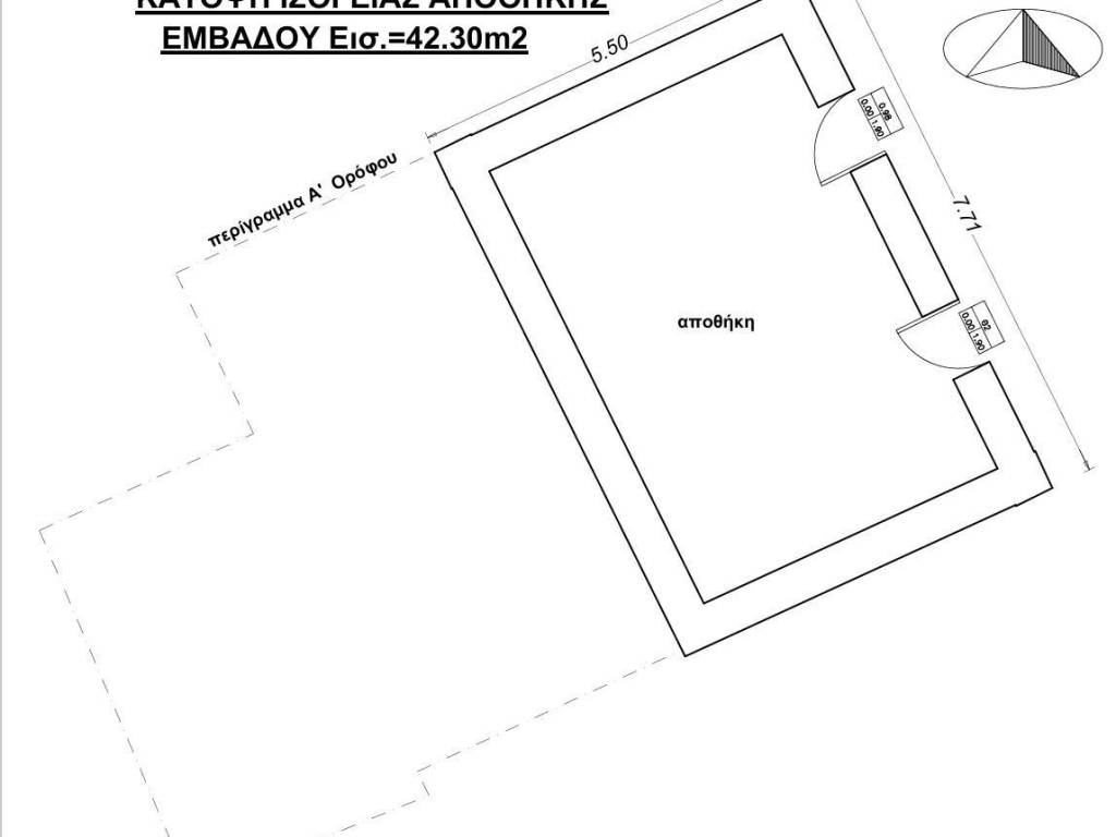 Indoor plan of storage room of house for sale