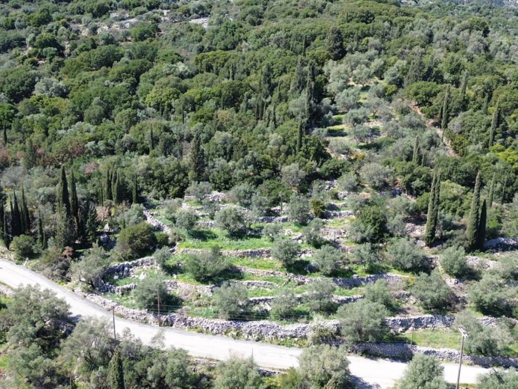 Aerial view of land for sale in Vathi, Ithaca