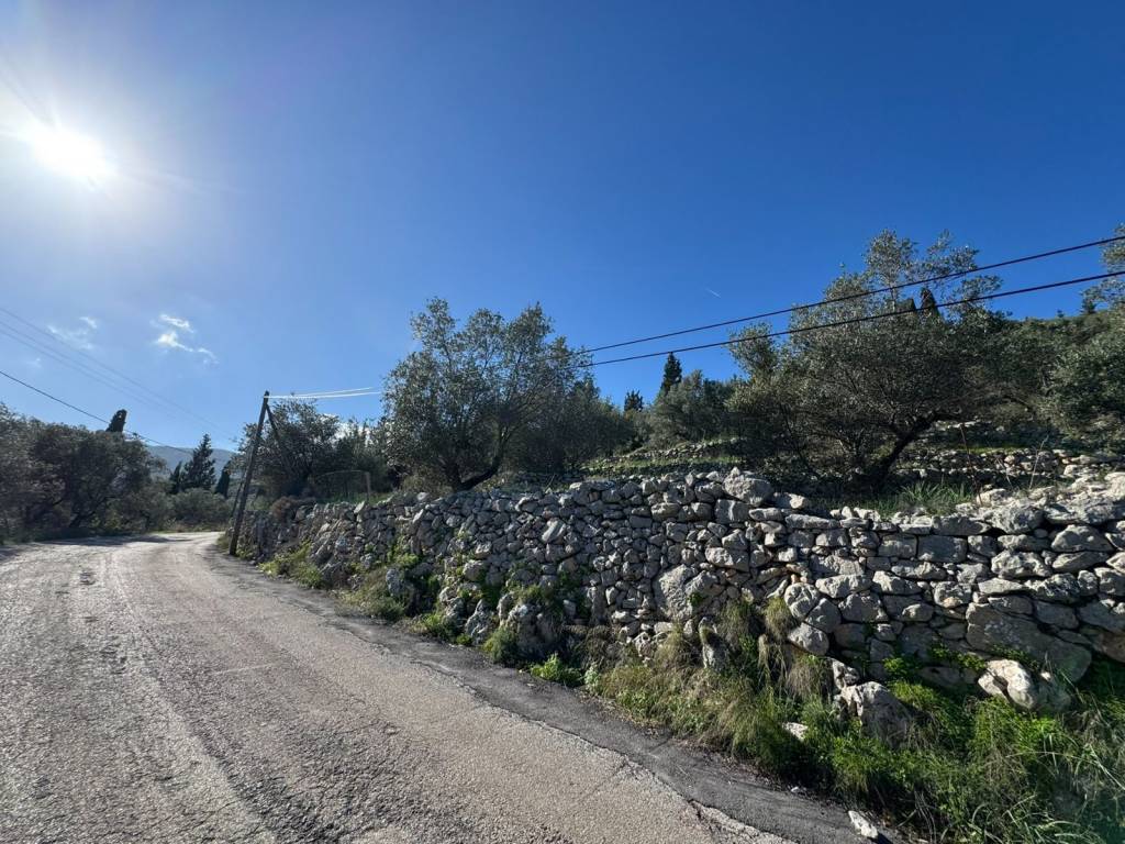 Road view of land for sale in Vathi Ithaca