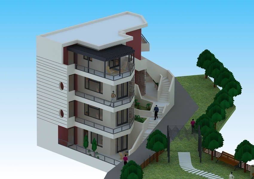 Η μακέτα των διαμερισμάτων