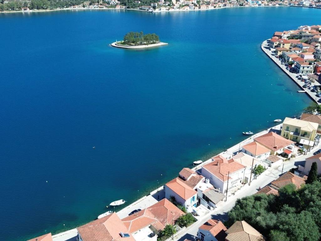Aerial view of the house and larger area