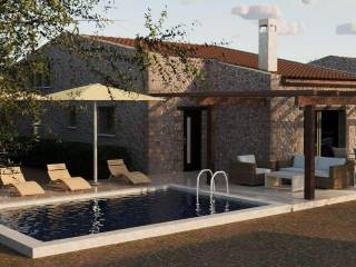 luxury detached house stone built on a plot of 1360 sq.m