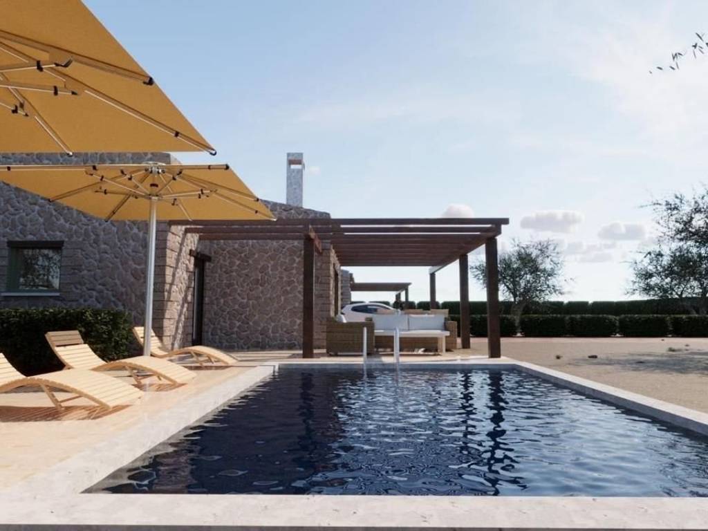 luxury detached house stone built on a plot of 1360 sq.m