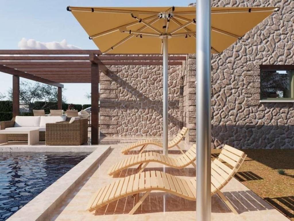 luxury detached house stone built on a plot of 1360 sq.m