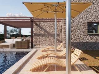 luxury detached house stone built on a plot of 1360 sq.m