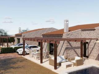 luxury detached house stone built on a plot of 1360 sq.m