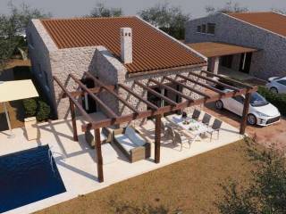 luxury detached house stone built on a plot of 1360 sq.m