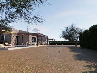 luxury detached house stone built on a plot of 1360 sq.m