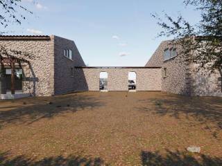 luxury detached house stone built on a plot of 1360 sq.m