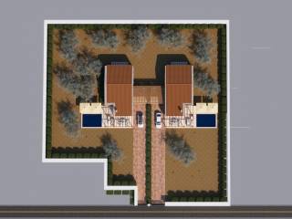 luxury detached house stone built on a plot of 1360 sq.m