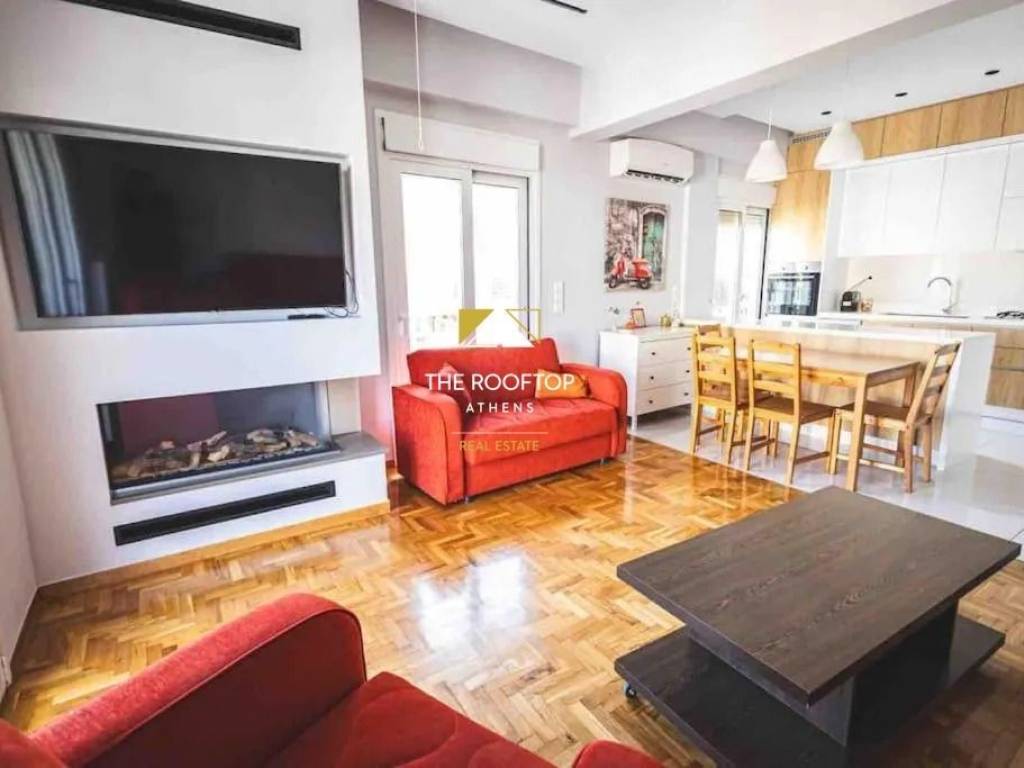 ενιαίος χώρος σαλονοτραπεζαρίας και κουζίνας