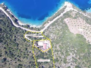 Aerial view with borders outlined