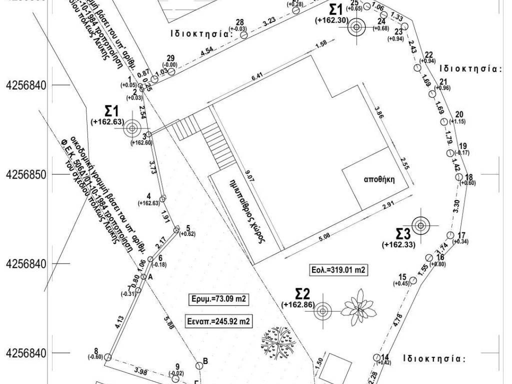 Survey diagram of the property