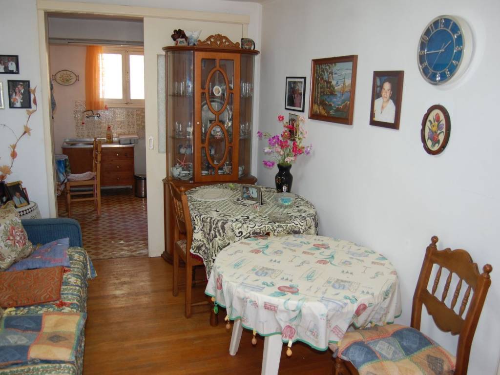 Living area and kitchen