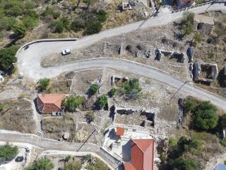 Aerial view of the property and the surrounding area