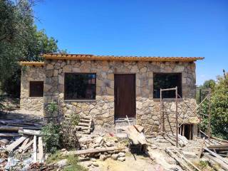 Residence façade after stone installation