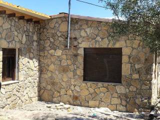 Residence façade after stone installation