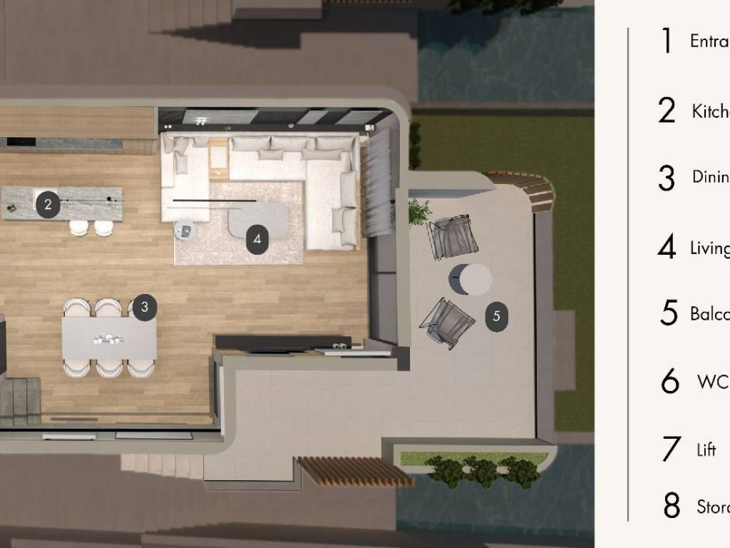 Interior Spaces/ 1 st Floor/ Living room