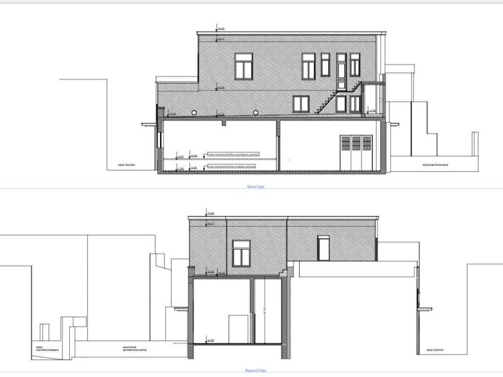 Πλάγιες όψεις υφιστάμενου κτίσματος