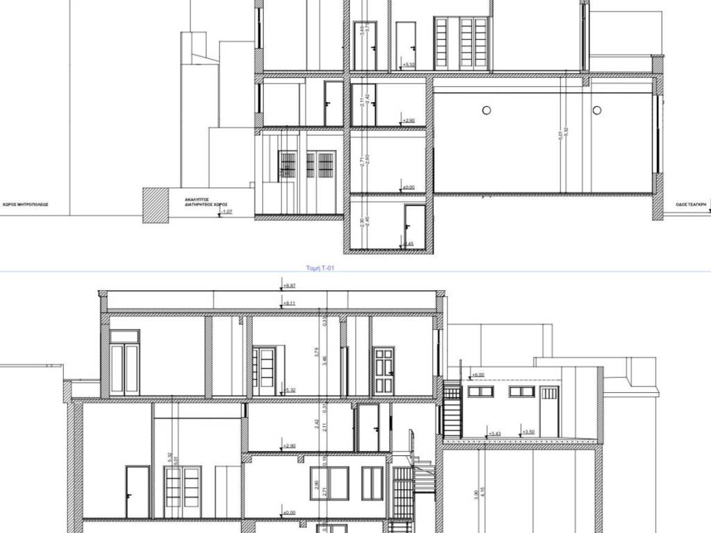 Πλάγιες όψεις υφιστάμενου κτίσματος