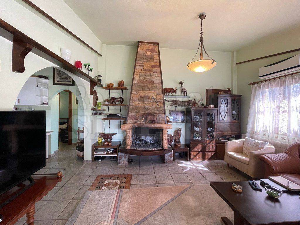 Σαλόνι με πετρόχριστο τζάκι