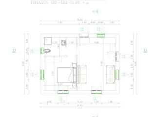 Small house of 51.66m2: indoor plan