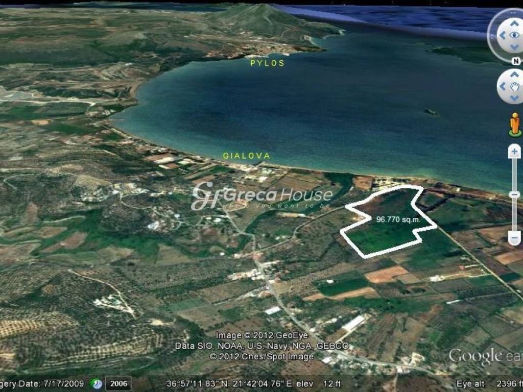 Oikodomesimo parathalassio oikopedo Pylos Gialoba pros polese