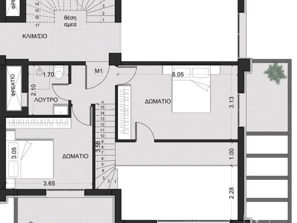 Forumland Real Estate, Κάτοψη Μ1  1ου ορόφου