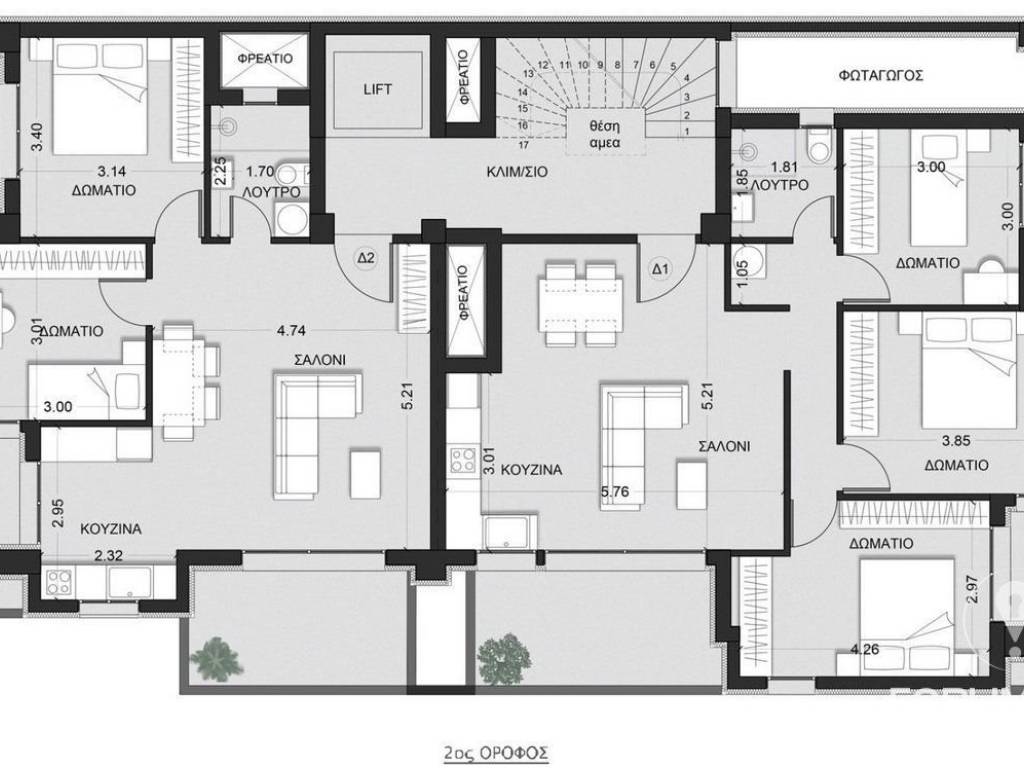 Forumland Real Estate, Κάτοψη 2ου ορόφου