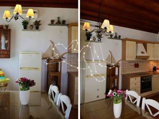 Ο ενιαίος χώρος καθιστικού - τραπεζαρίας - κουζίνας