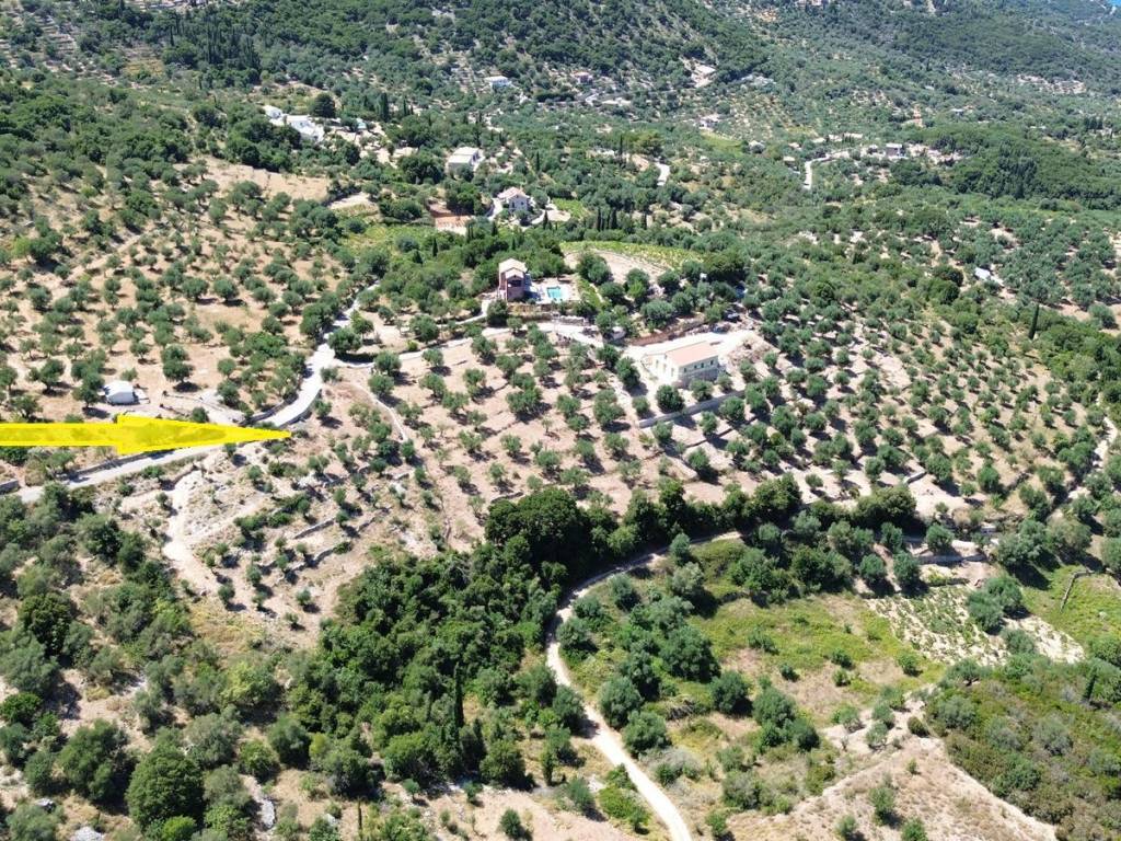 Aerial view of the land with building license