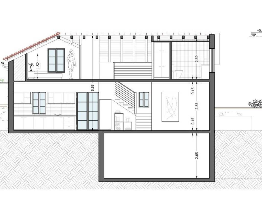 Cross section of the house